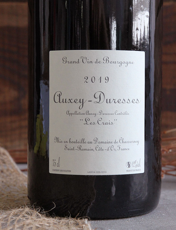 Auxey Duresses Les crais 2019 vin naturel rouge frederic cossard 2