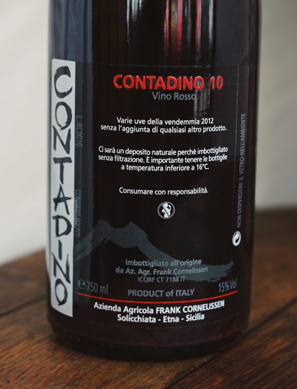 Contadino 10 vin rouge 2012 Frank Cornelissen 2