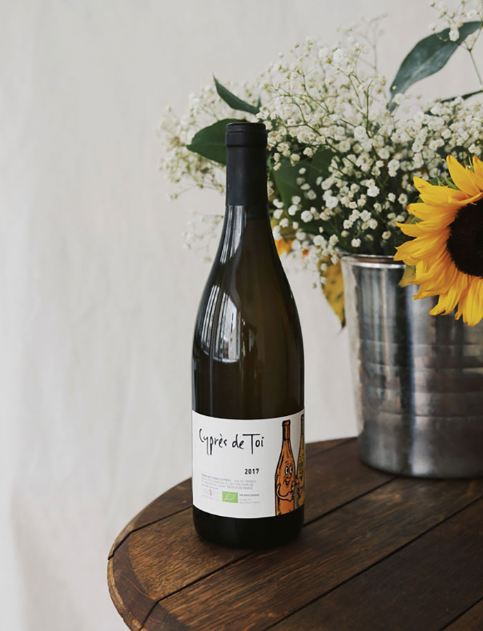 Cypres de toi vin naturel blanc 2017 fond cypres