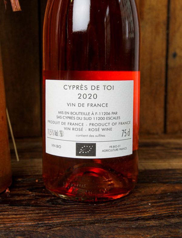 Cypres de toi vin naturel rose 2020 Fond Cypres 3