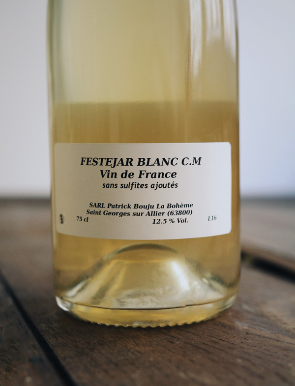 Festejar Chardonnay Muscat vin naturel blanc petillant 2016 patrick bouju 2