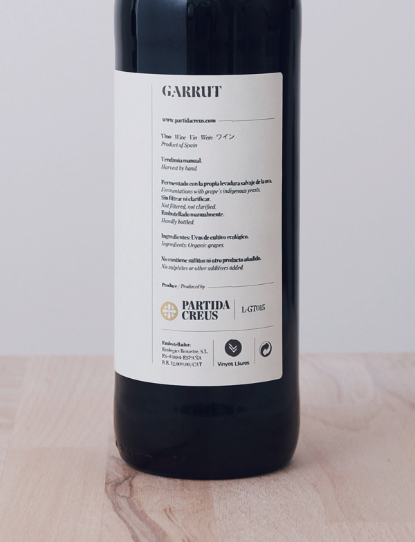 GT Garrut vin naturel rouge 2015 partida creus 3