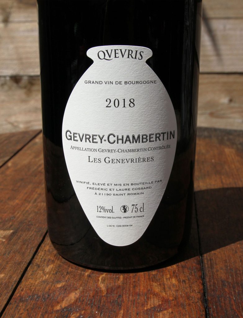 Gevrey Chambertin Les Genevrieres Qvevris vin naturel rouge 2018 Domaine de Chassorney Frederic Cossard 3 scaled