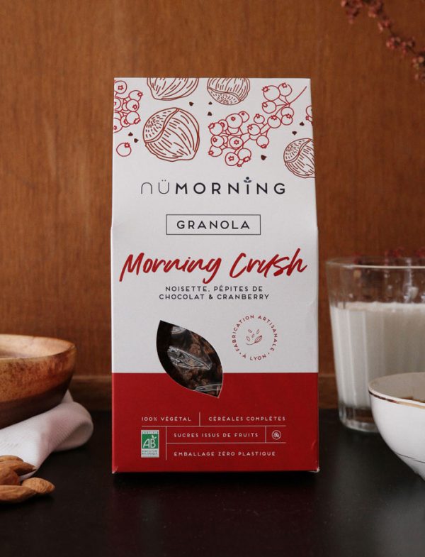 Granola Bio Morning Crush Noisette Pepite de chocolat Cranberry 1