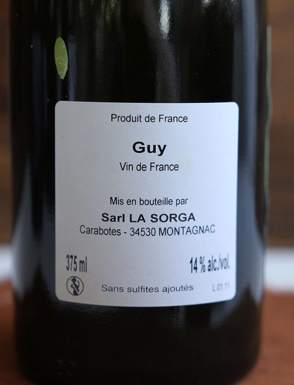 Guy Liquoreux vin naturel 2011 Antony Tortul La Sorga 3