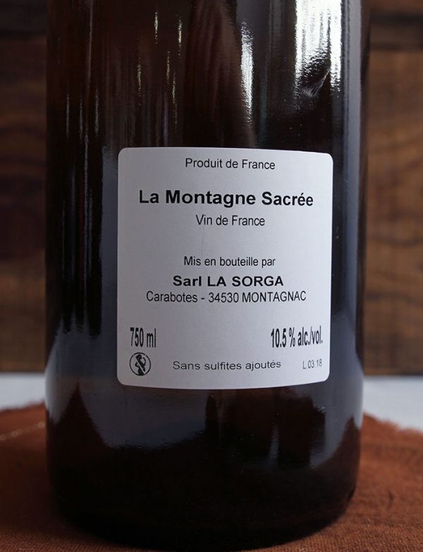 La Montagne Sacree vin naturel blanc 2018 Antony Tortul La Sorga 3