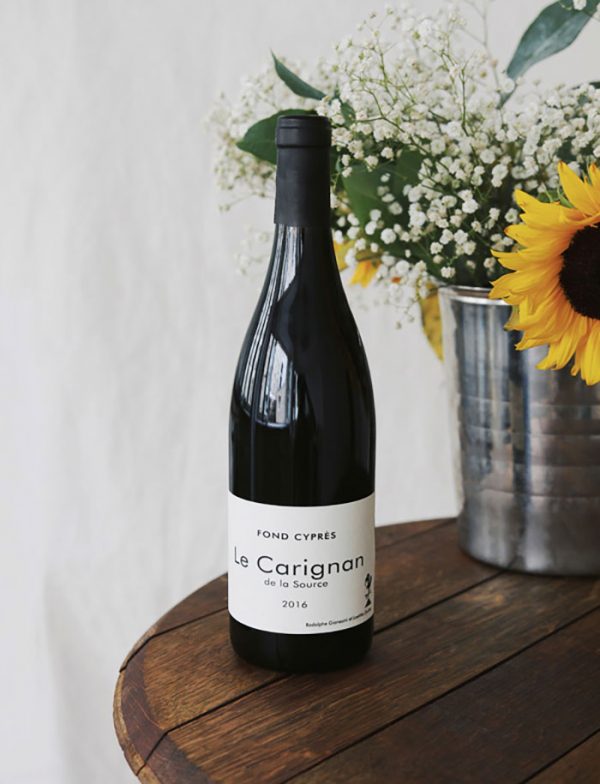 Le Carignan de la source vin naturel rouge 2016 fond cypres 1