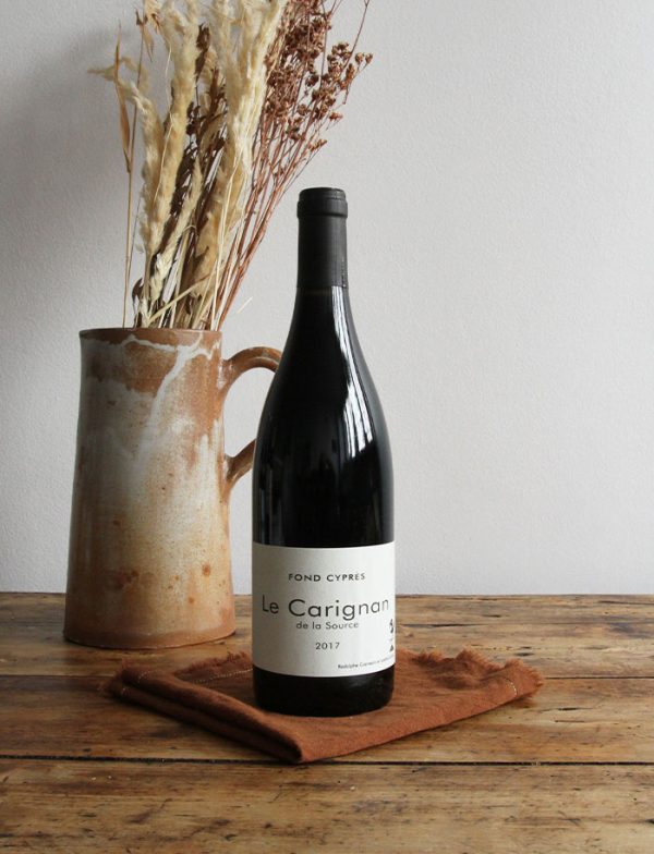 Le Carignan de la source vin naturel rouge 2017 fond cypres 1
