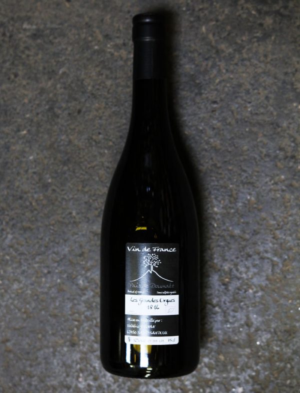 Les Grandes Orgues vin naturel rouge 2016 Frederic Gounan Vignoble de l Arbre blanc 2