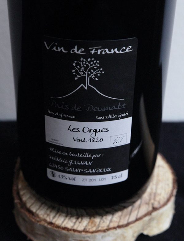 Les Orgues vin naturel rouge 2018 Frederic Gounan Vignoble de l Arbre blanc 3