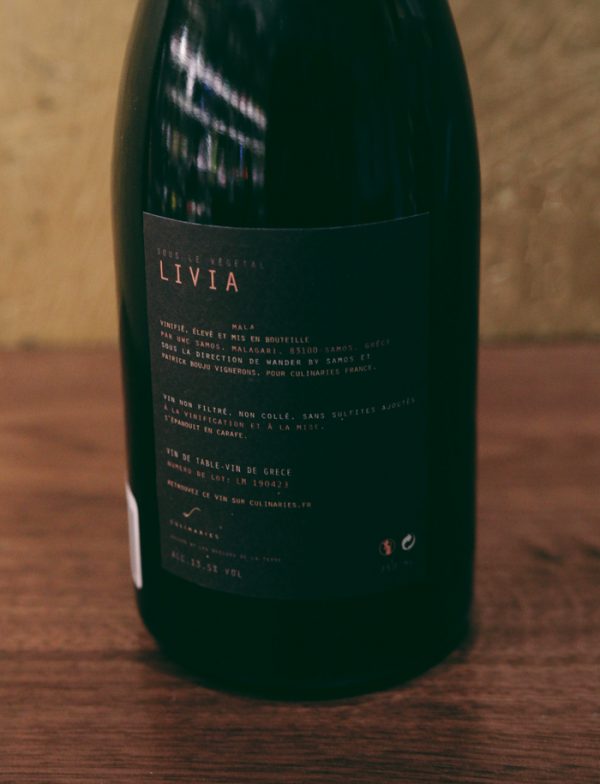 Livia vin naturel blanc 2018 Sous le Vegetal 2