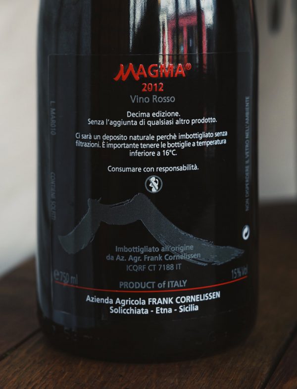 Magma vin rouge 2012 Frank Cornelissen 2