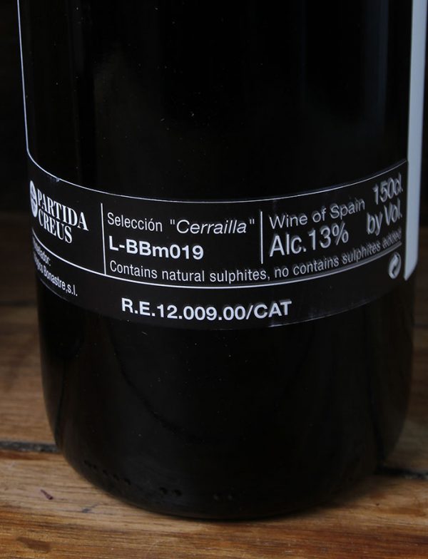 Magnum BB Cerrailla 2019 vin naturel rouge 2019 partida creus 2