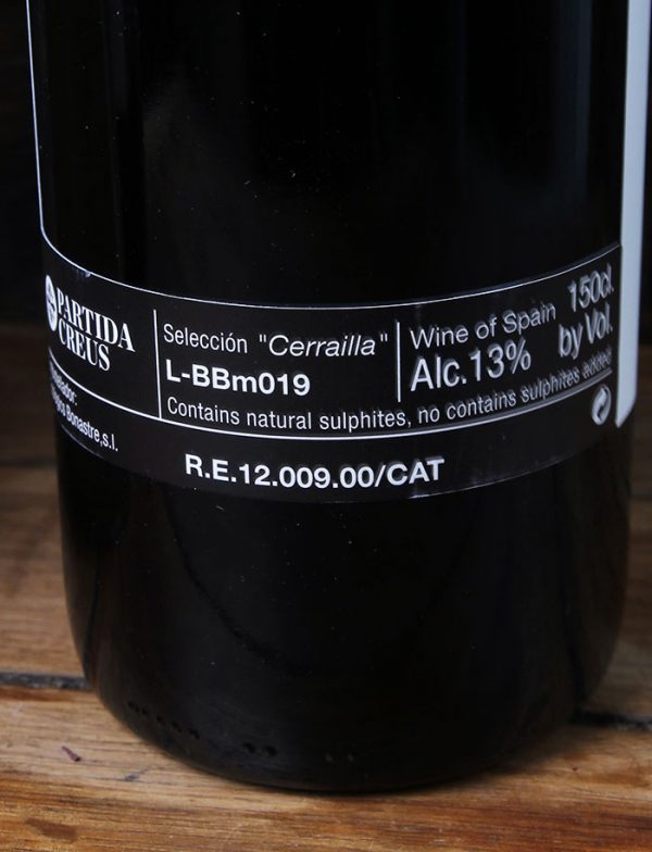 Magnum BB Hondos vin naturel rouge 2019 partida creus 2