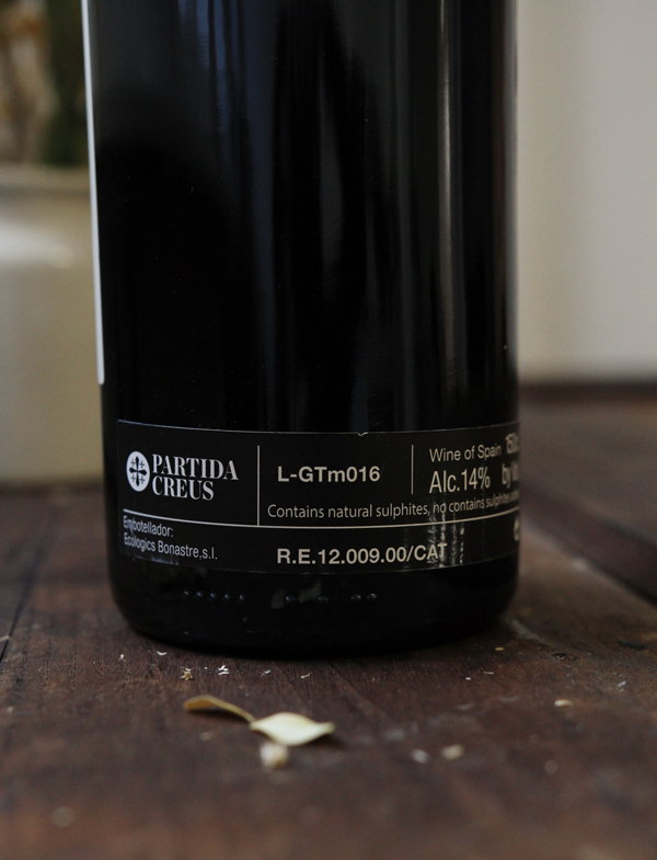 Magnum GT Garrut vin naturel rouge 2015 partida creus 2