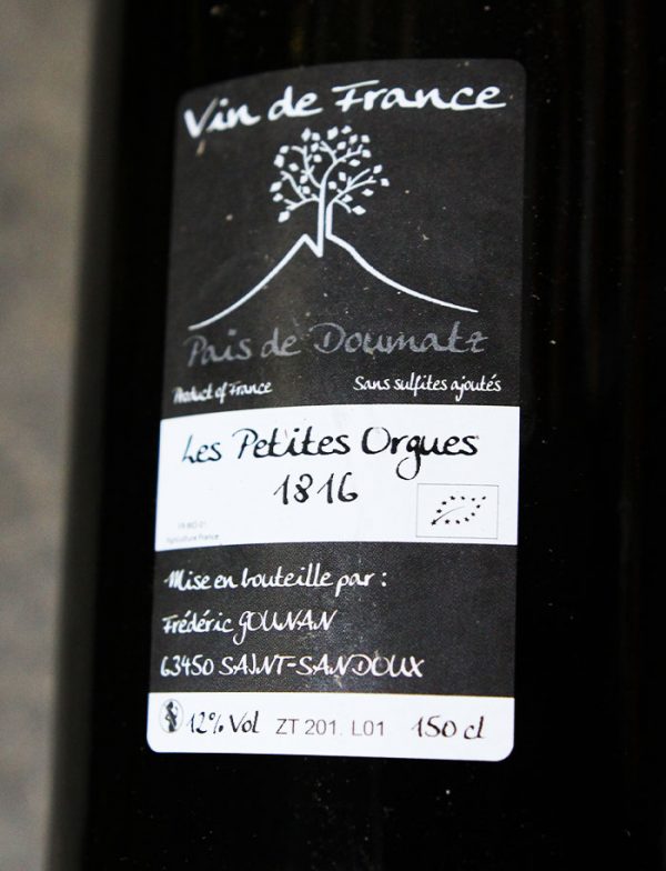 Magnum Les Petites Orgues vin naturel rouge 2016 Frederic Gounan Vignoble de l Arbre blanc 3