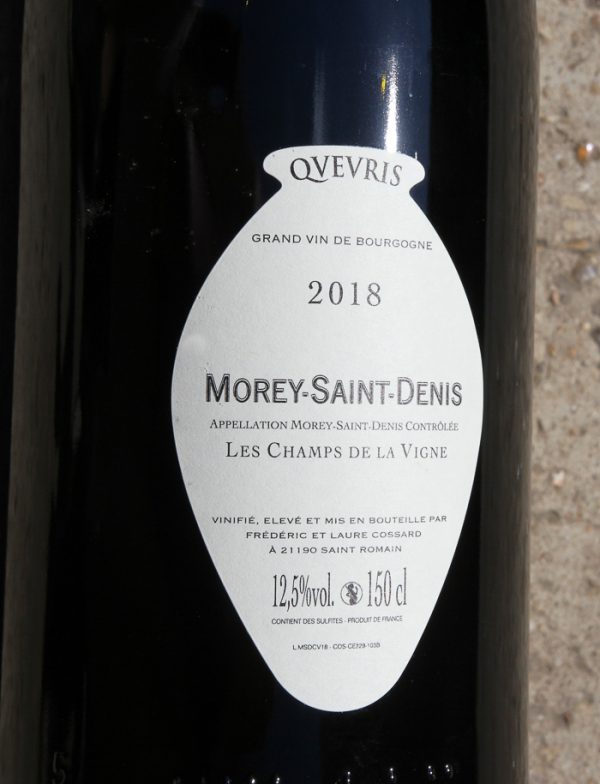 Magnum Morey Saint Denis Les Champs de la Vigne Quevris vin naturel rouge 2018 Domaine de Chassorney Frederic Cossard 3