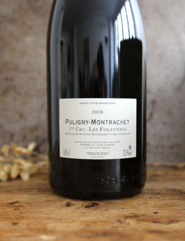 Magnum Puligny Montrachet 1er Cru Les Folatieres vin naturel blanc 2018 Domaine de Chassorney Frederic Cossard 3