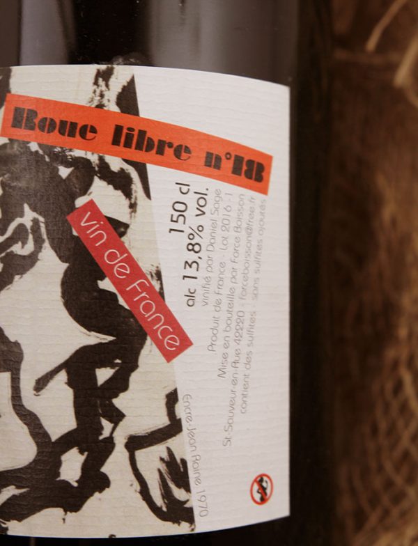 Magnum Roue Libre n 18 vin naturel rouge 2016 Domaine Daniel Sage 2