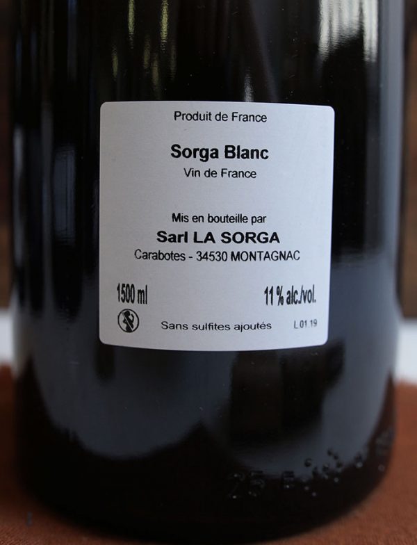 Magnum Sorga vin naturel blanc 2019 Antony Tortul La Sorga 2