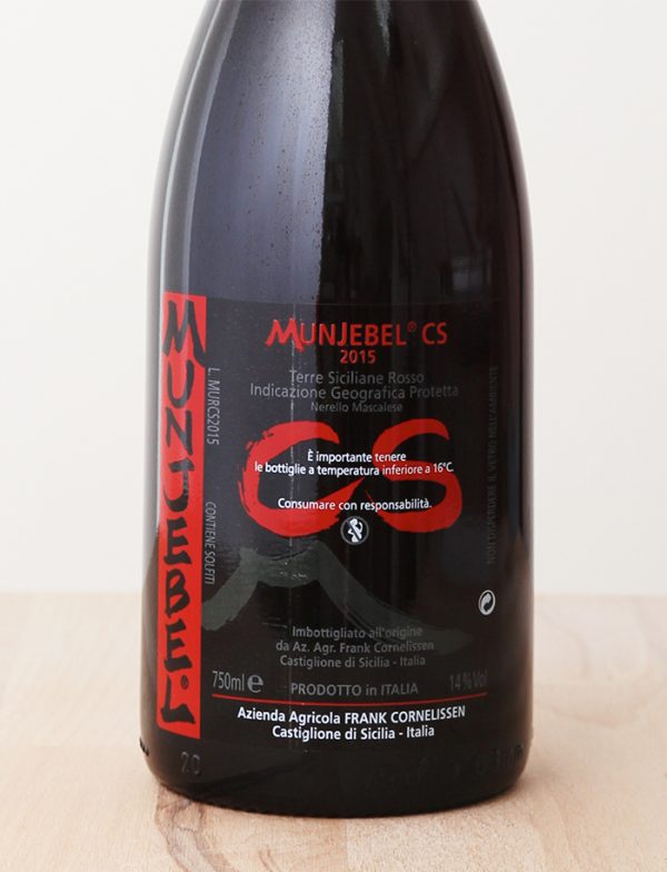 Munjebel CS vin rouge 2015 Frank Cornelissen 2