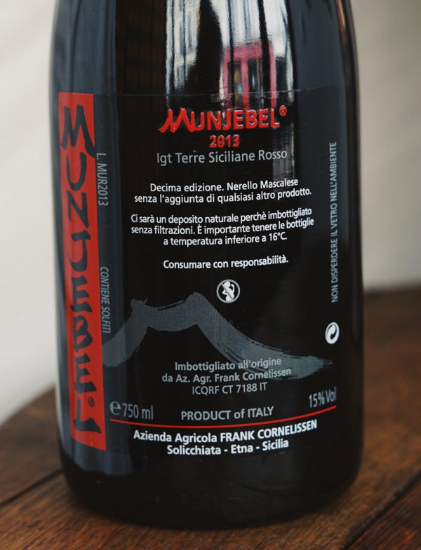 Munjebel vin rouge 2013 Frank Cornelissen 2