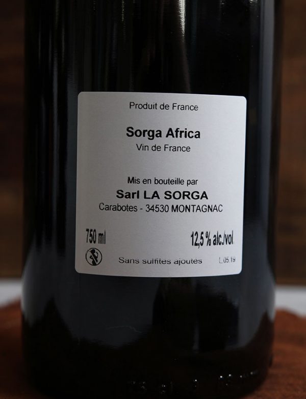 Sorga Africa vin naturel rouge 2019 Antony Tortul La Sorga 3