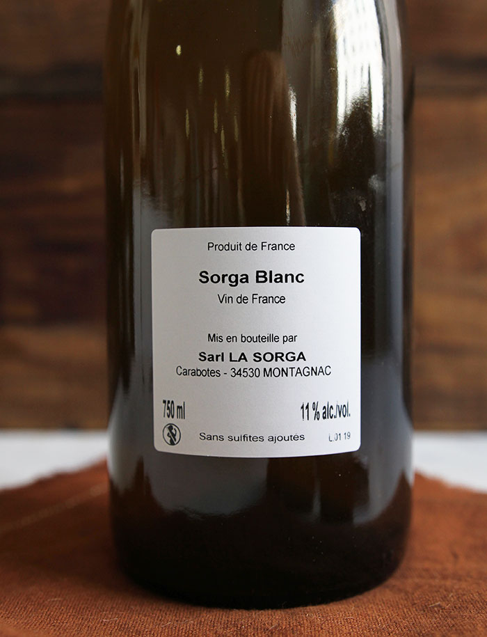 Sorga vin naturel blanc 2019 Antony Tortul La Sorga 3