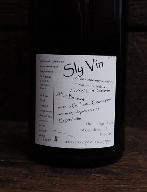 Sylvaner Sly vin blanc 2019 domaine de l octavin alice bouvot 3