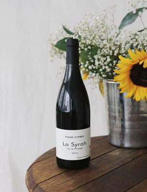 Syrah de la pinede vin naturel rouge 2016 fond cypres