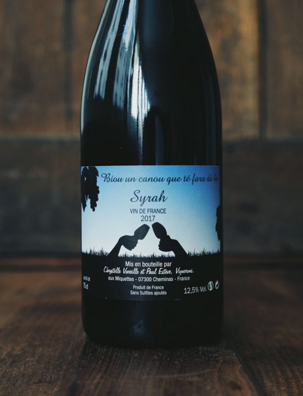 Syrah vin naturel rouge 2017 Domaine des Miquettes 2