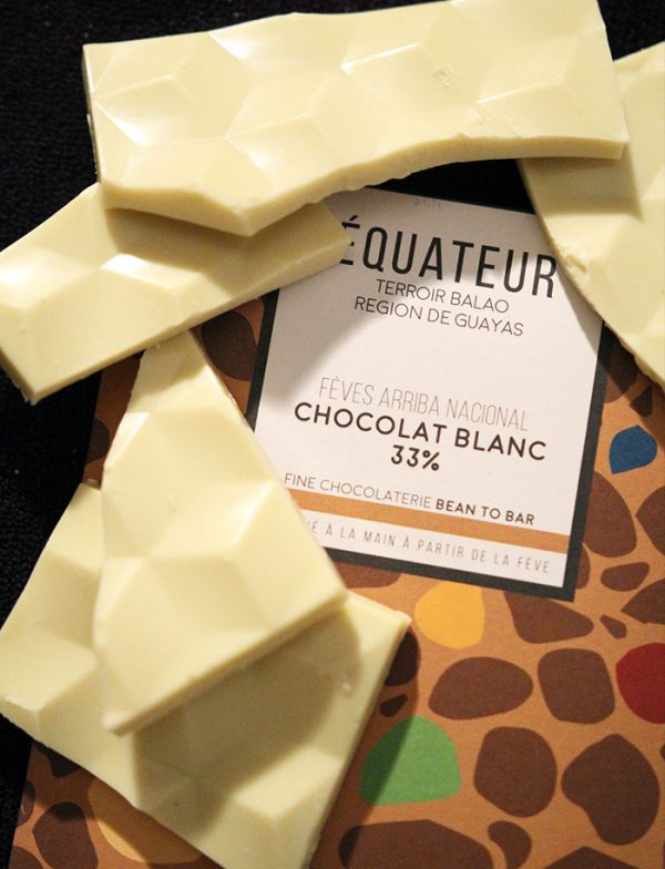 Tablette de chocolat blanc 33 d Equateur 1