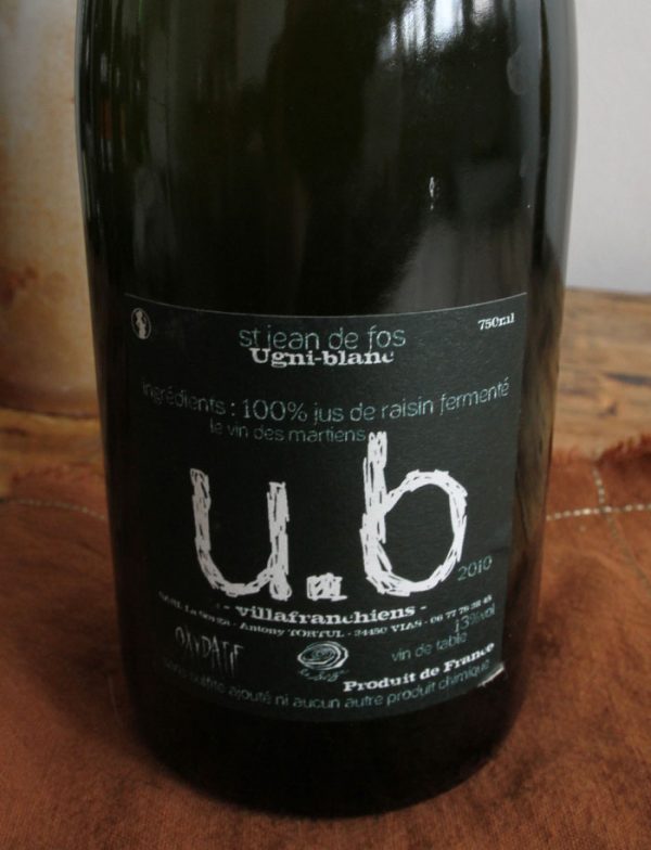 UB10 le vin de l espace vin blanc 2010 la sorga antony tortul 2 1