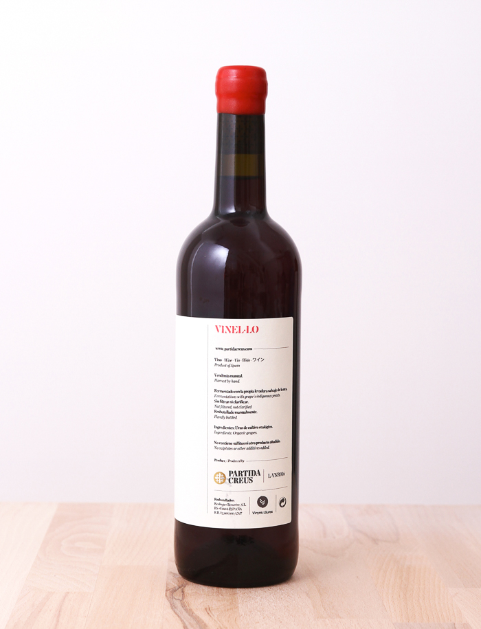 Vinel Lo Rojo vin naturel rouge 2016 partida creus 2
