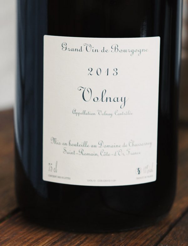 Volnay vin naturel rouge 2013 Domaine de Chassorney Frederic Cossard 2
