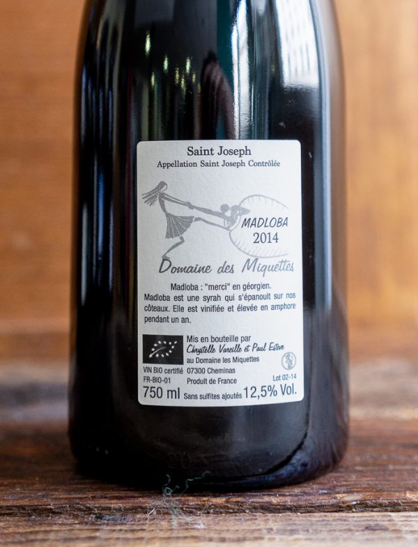 saint joseph cuvee madloba vin naturel rouge 2014 domaine des miquettes 3