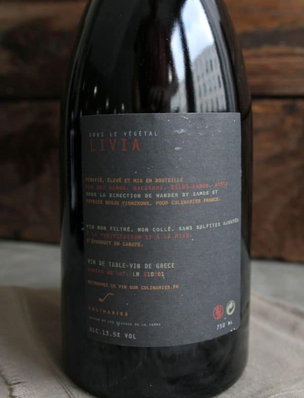 Livia 2019 vin naturel sous le vegetal 02