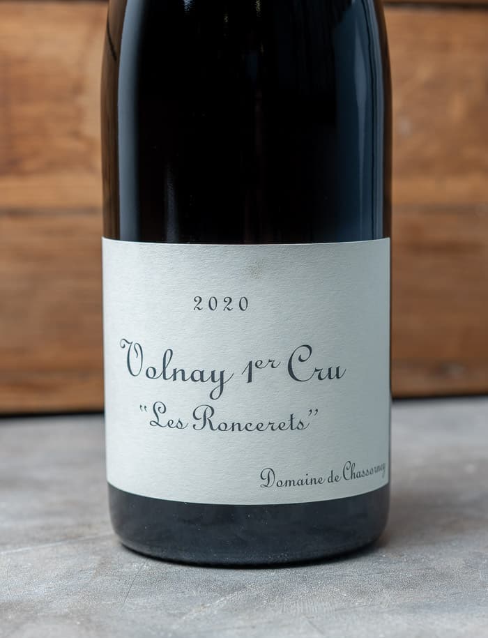 Domaine de Chassorney Volnay 1er Cru Les Roncerets vin naturel Rouge 2020 2