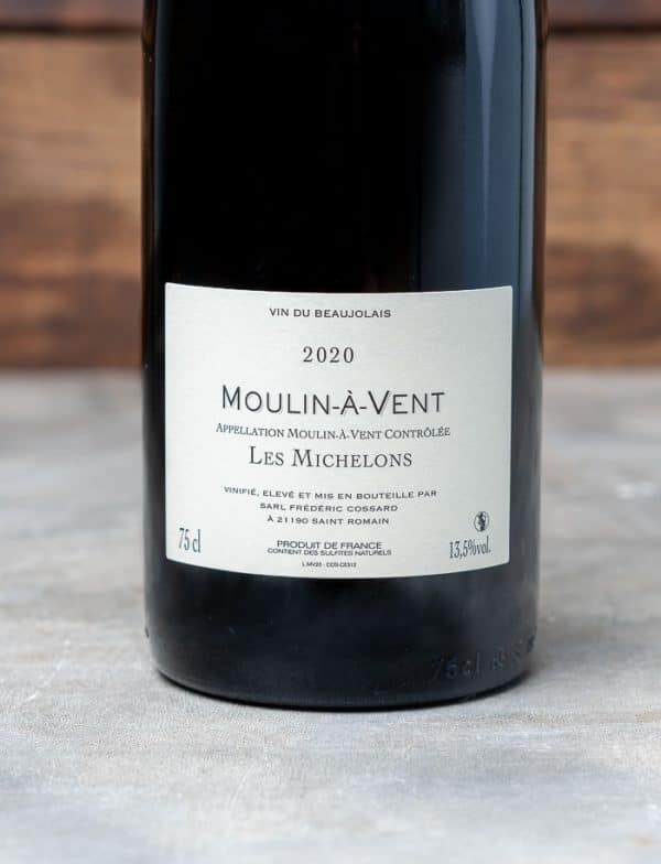 Frederic Cossard Moulin a vent Les Michelons vin naturel Rouge 2020 3