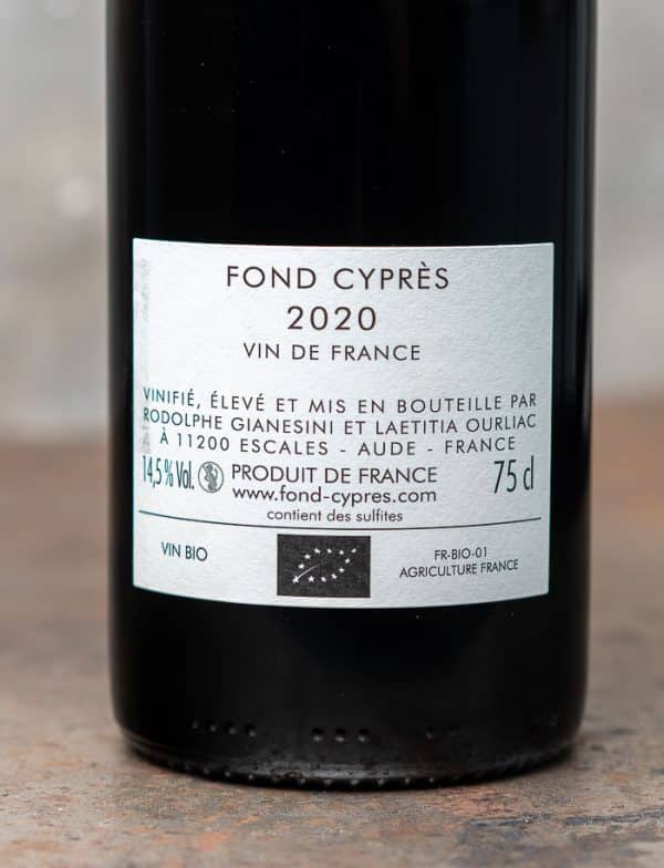 Fond Cypres Le Grenache du Bois Saint Jaume Rouge 2020 3