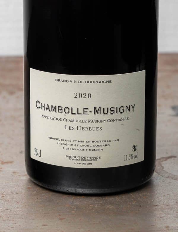 Frederic Cossard Chambolle Musigny Les Herbues Rouge 2020 3