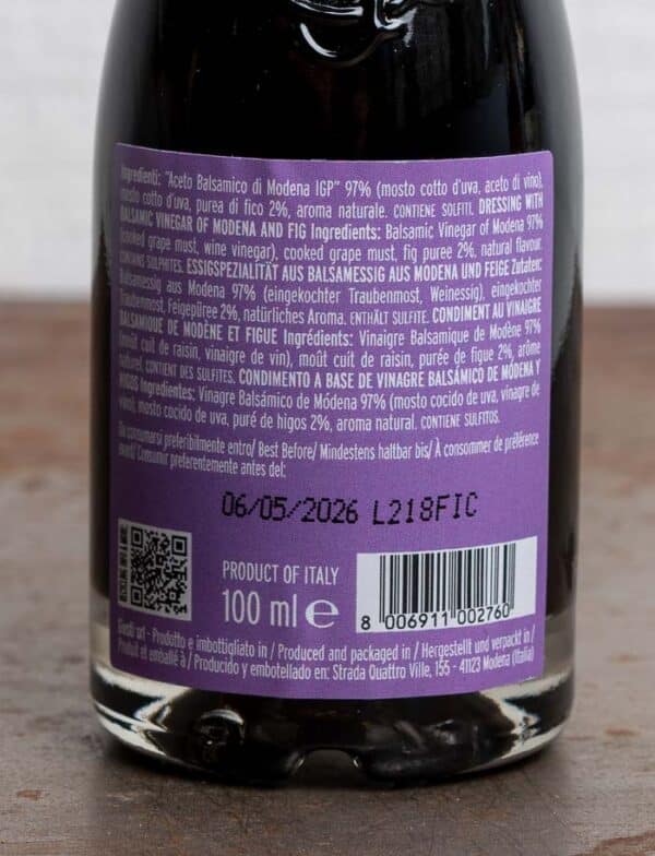 Vinaigre Balsamique de Modene IGP et figue 100 ml 4
